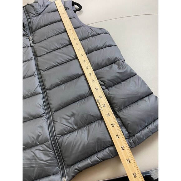 Charter Club Gray Puffer Vest XL Lightweight Nylon Down Insulated Sleeveless Wom - Picture 8 of 14